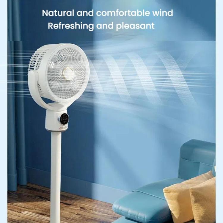 Air Circulation Fan Turbo Light Convection Standing Fan Remote Control Timer Floor Fan, Style: Rechargeable | Bowlift