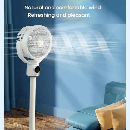 Air Circulation Fan Turbo Light Convection Standing Fan Remote Control Timer Floor Fan, Style: Rechargeable | Bowlift