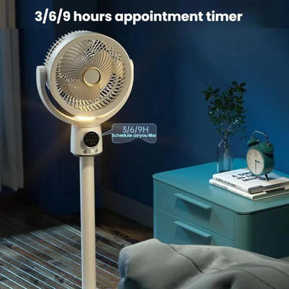 Air Circulation Fan Turbo Light Convection Standing Fan Remote Control Timer Floor Fan, Style: Rechargeable | Bowlift