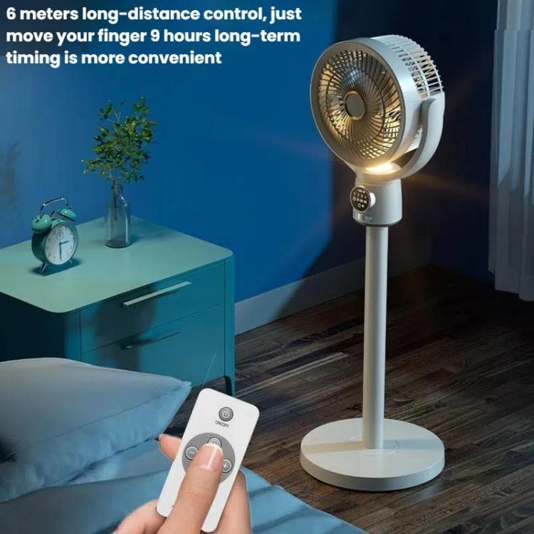 Air Circulation Fan Turbo Light Convection Standing Fan Remote Control Timer Floor Fan, Style: Rechargeable | Bowlift
