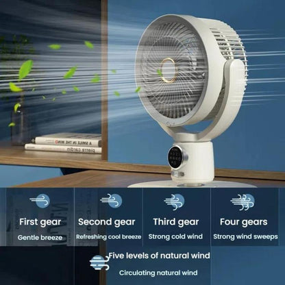 Air Circulation Fan Turbo Light Convection Standing Fan Remote Control Timer Floor Fan, Style: Rechargeable | Bowlift