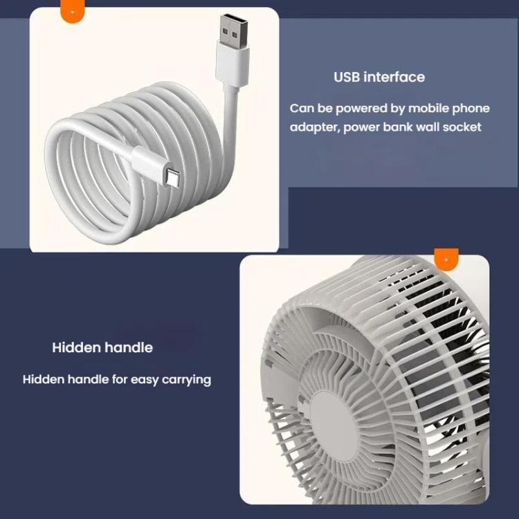 USB Air Circulation Fan Office Desktop Small Fan, Style: Rechargeable | Karnz