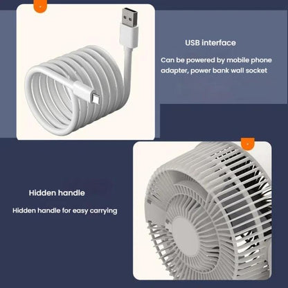 USB Air Circulation Fan Office Desktop Small Fan, Style: Rechargeable | Karnz