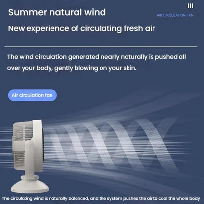 USB Air Circulation Fan Office Desktop Small Fan, Style: Rechargeable | Karnz