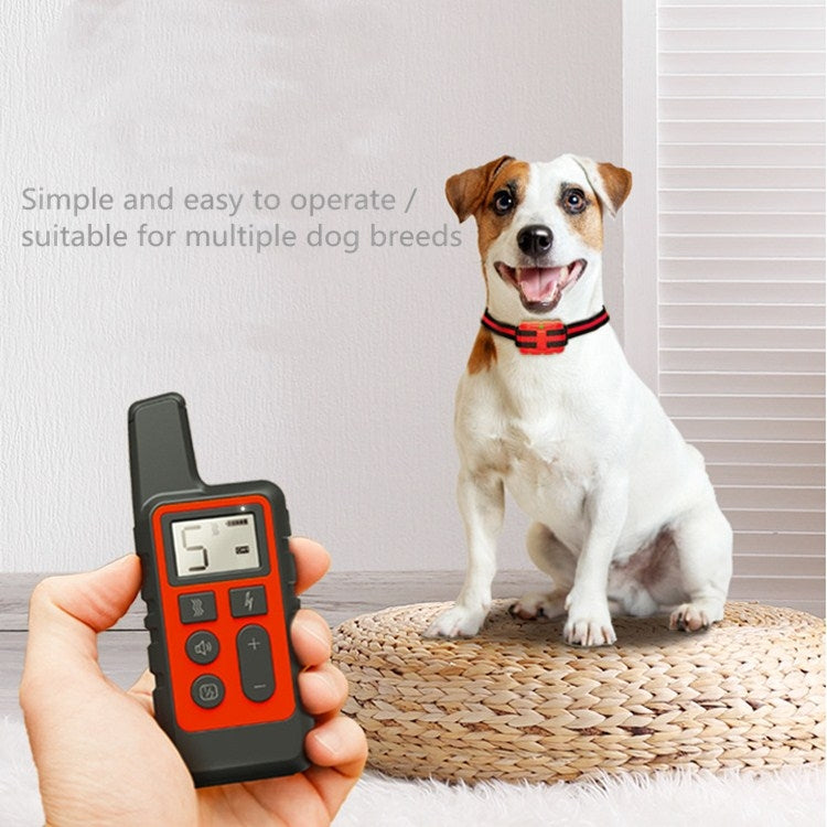 Sandsberg | 500m Dog Training Bark Stopper Remote Control Electric Shock Waterproof Electronic Collar (Red)