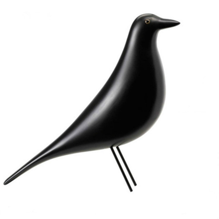Skanto | Resin Craft Bird Figurine Office Ornaments Home Decoration Accessories (Black)