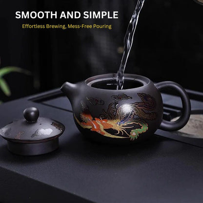 BowLift | Mystical Color-Changing Dragon and Phoenix Teapot