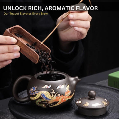 BowLift | Mystical Color-Changing Dragon and Phoenix Teapot
