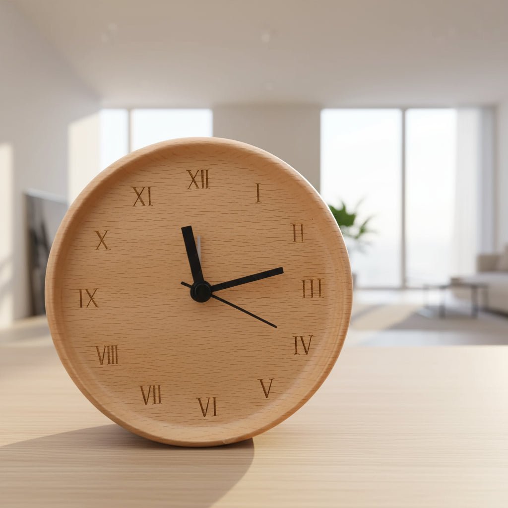 Skanto | Elegant alarm clock made of beech for a stylish home