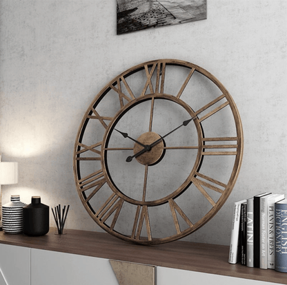 BowLift | Skeleton Wall Clock Made of Wrought Iron with Silent Movement