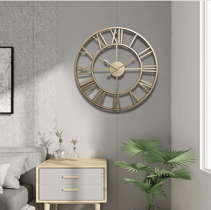 BowLift | Skeleton Wall Clock Made of Wrought Iron with Silent Movement