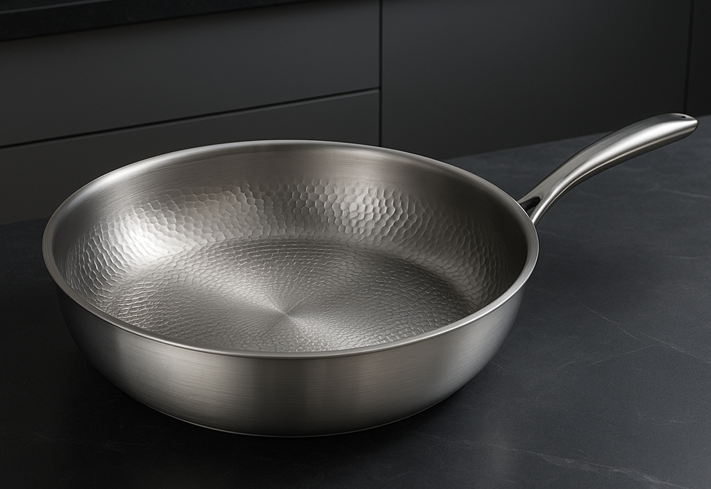 Skanto | Titan Premium Frying Pan – Uncoated Hammered Titanium Pan for All Hobs Including Induction