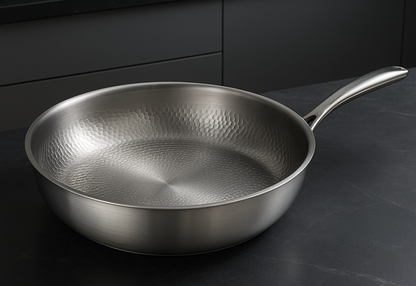 Skanto | Titan Premium Frying Pan – Uncoated Hammered Titanium Pan for All Hobs Including Induction