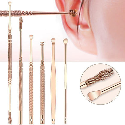 Stainless steel ear picks (6 sets)