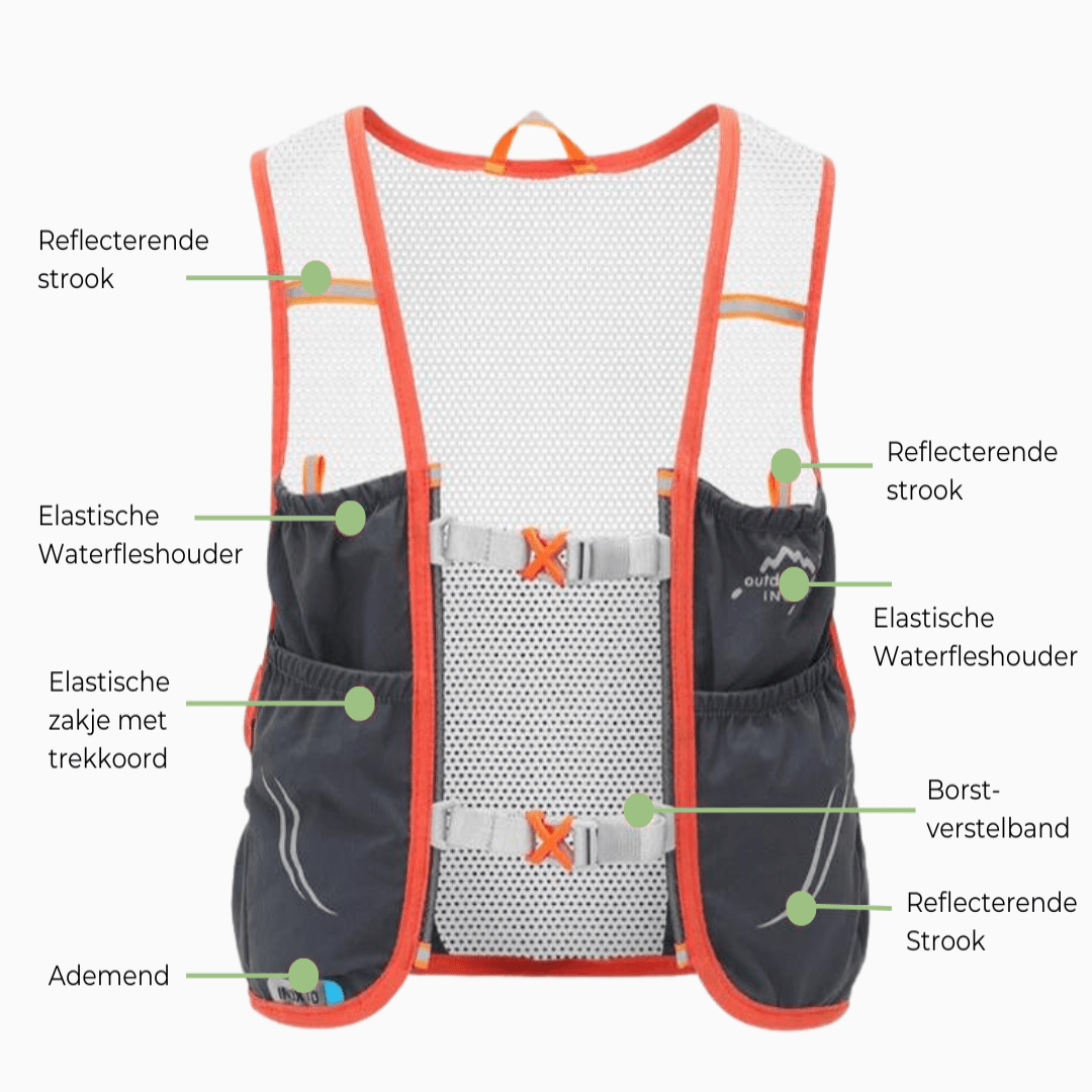 BowLift | Ultralight Trail Running Vest with Two Soft Flasks