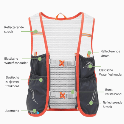 BowLift | Ultralight Trail Running Vest with Two Soft Flasks