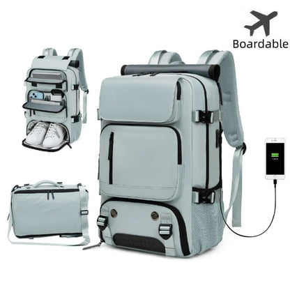 BowLift | Travel backpack with USB connection, shoe compartment & anti-theft compartment