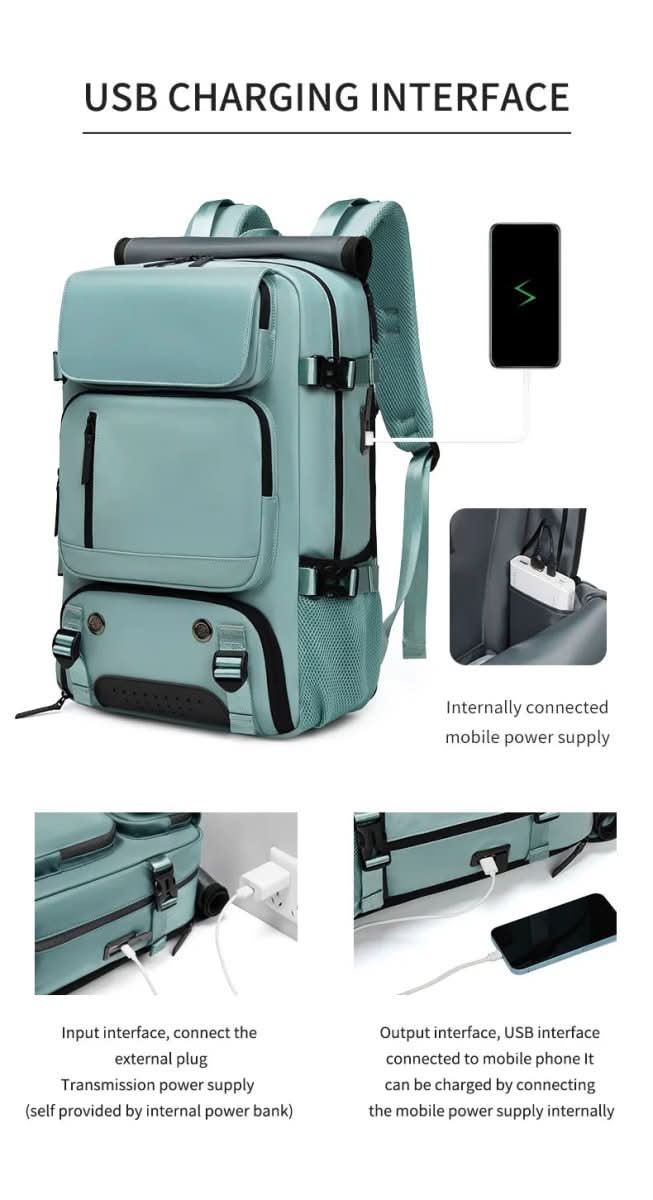 BowLift | Travel backpack with USB connection, shoe compartment & anti-theft compartment