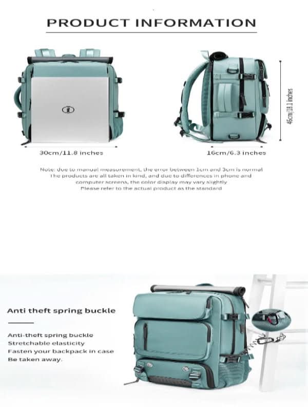 BowLift | Travel backpack with USB connection, shoe compartment & anti-theft compartment