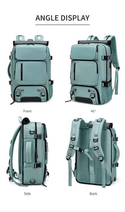 BowLift | Travel backpack with USB connection, shoe compartment & anti-theft compartment