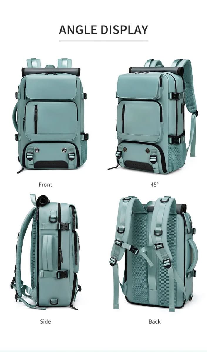 Skanto | Travel Backpack with USB Port, Shoe Compartment & Anti-Theft Pocket