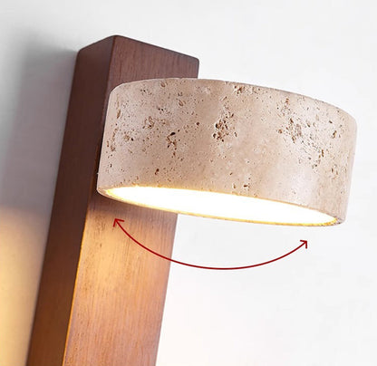 Skanto | Ivory Travertine Wall Lamp