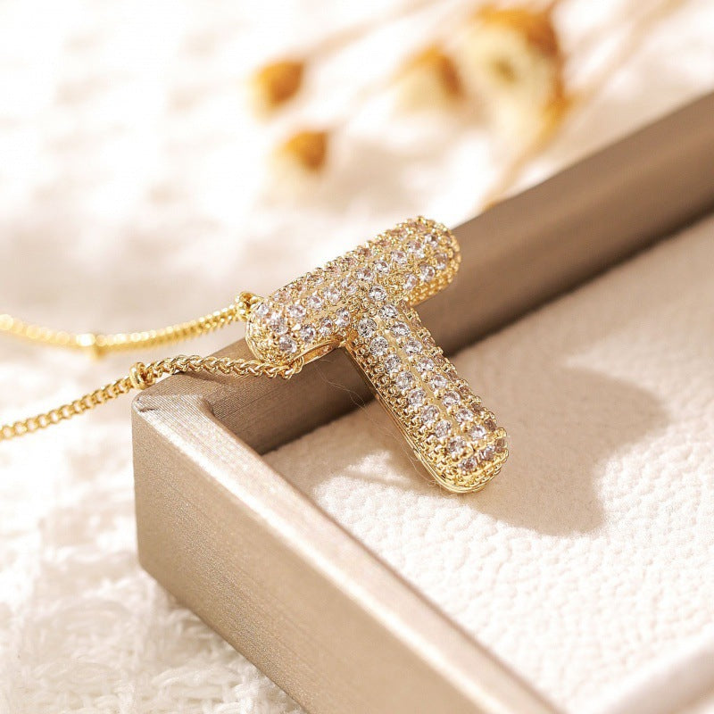 Skanto | Alphabet Diamond Pendant Necklace