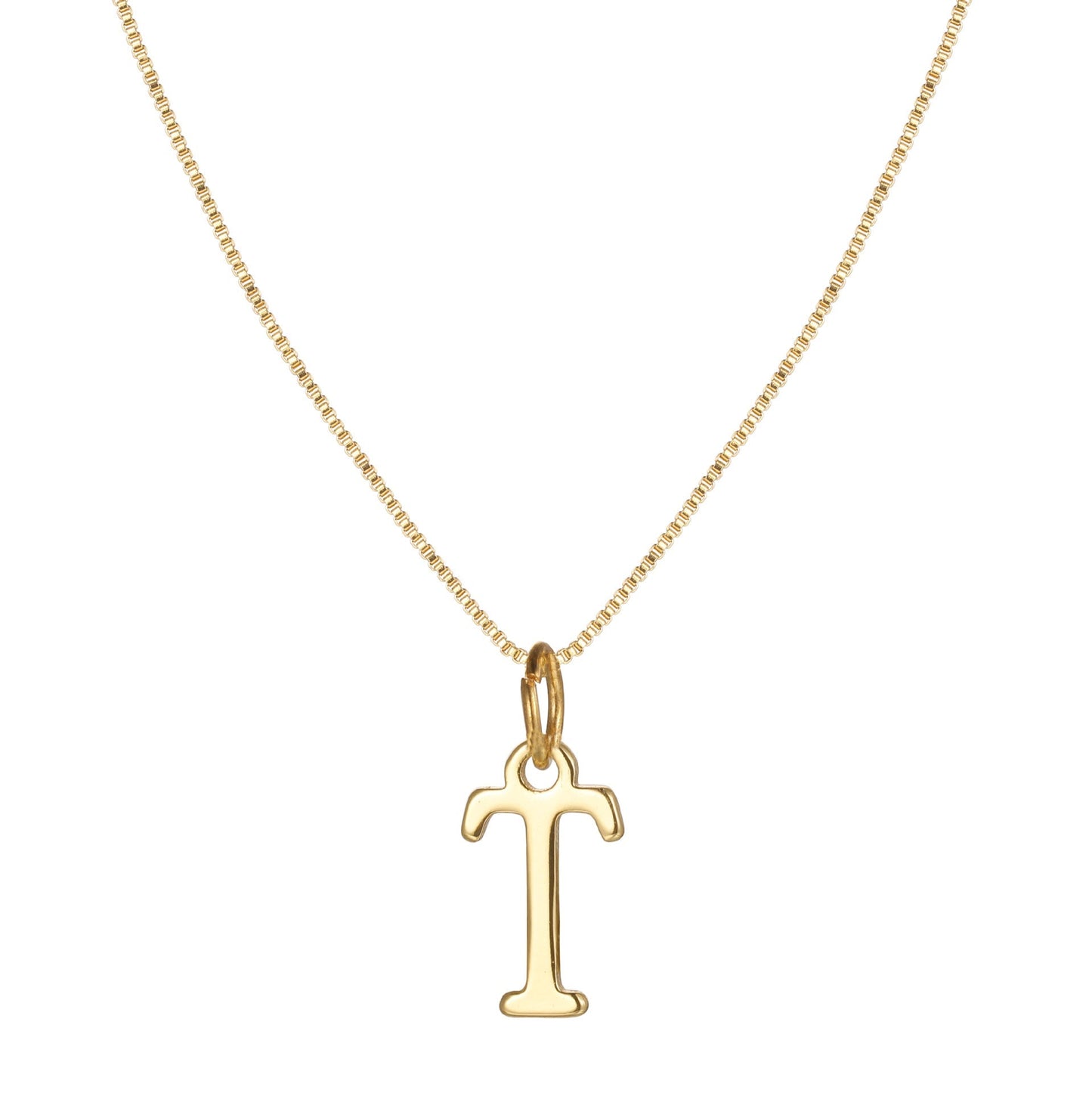 Skanto | 14k Minimal Serif Initial Necklace