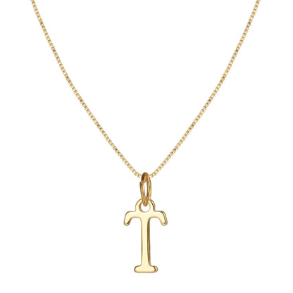 Skanto | 14k Minimal Serif Initial Necklace