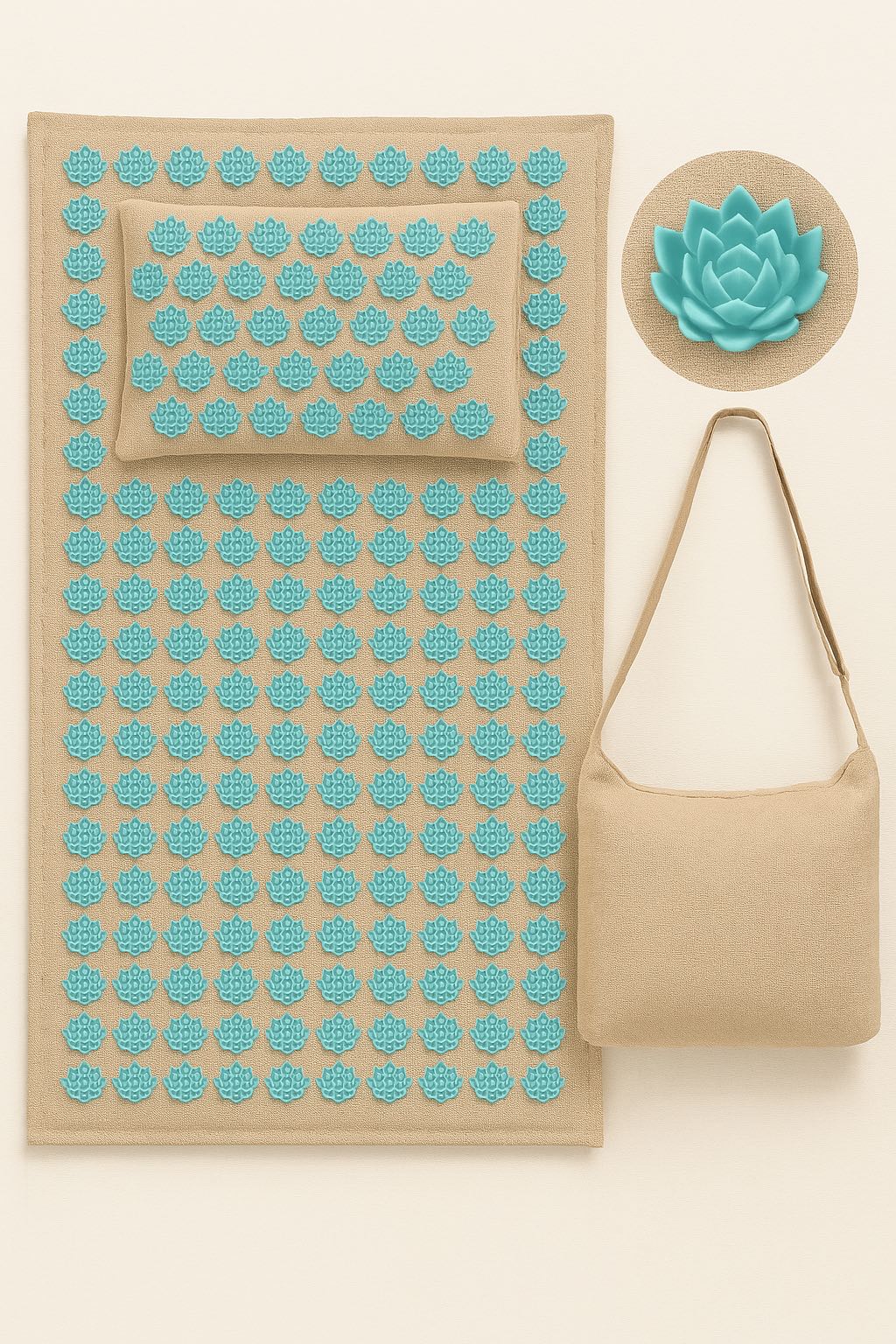Skanto | Acupressure Mat with Pillow and 5500 Pressure Points – Florapress Relaxation Set