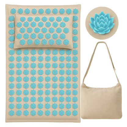 Skanto | Acupressure Mat with Pillow and 5500 Pressure Points – Florapress Relaxation Set