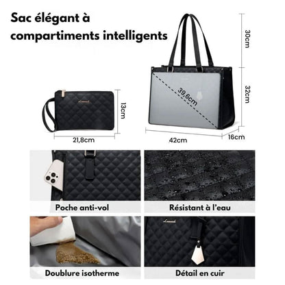 Skanto Skanto | 2-in-1 - Elegant Handbag with Integrated Insulated Compartment & Large Storage