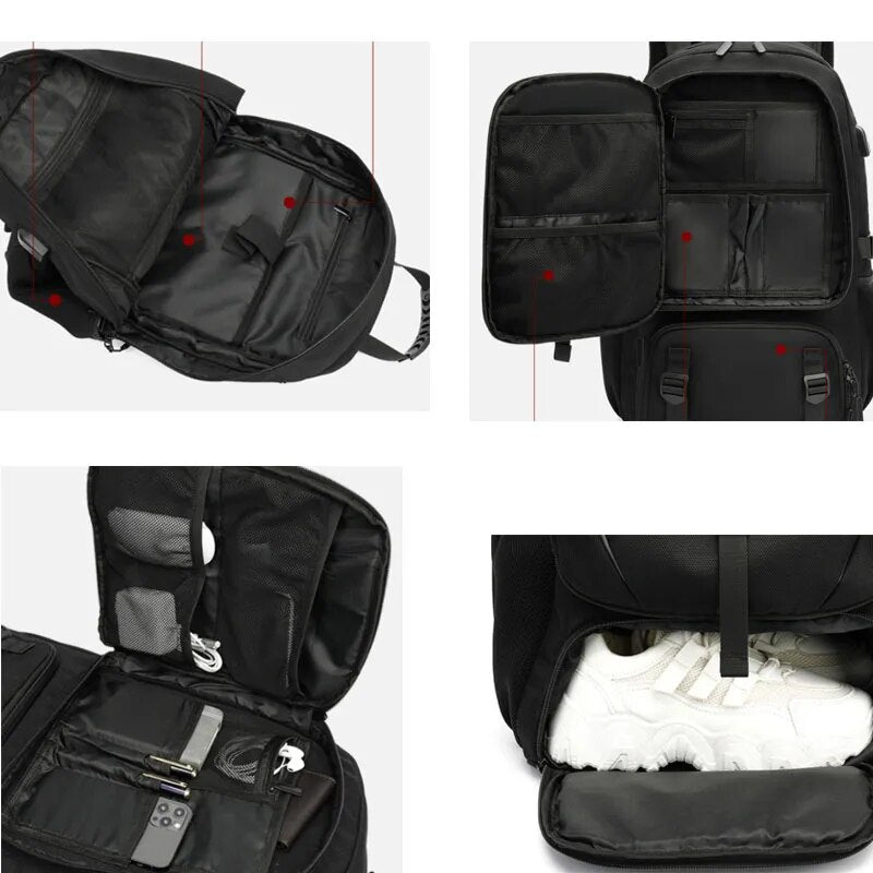 Tech Trek Pro 50-80L The Ultimate Backpack With USB Connection | Bowlift