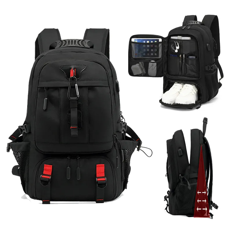 Tech Trek Pro 50-80L The Ultimate Backpack With USB Connection | Bowlift