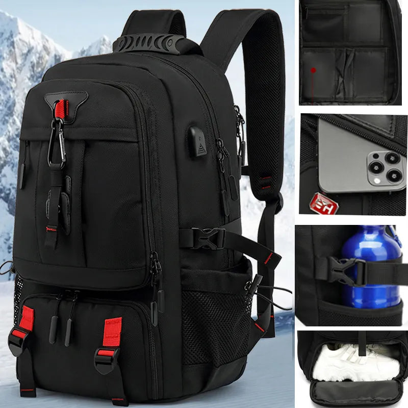 Tech Trek Pro 50-80L The Ultimate Backpack With USB Connection | Bowlift