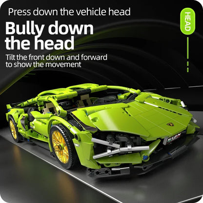Skanto | Racing Supercar Building Kit | 1280 Parts, Wireless Control & Realistic 1:14 Scale Model for Kids and Adults