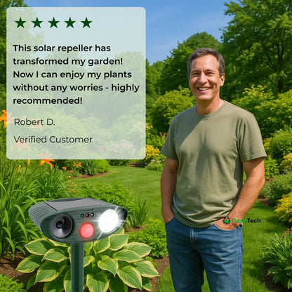 Skanto | Solar Ultrasonic Deer Repeller - Effective Deer Deterrent for Gardens & Farms Within 48 Hours