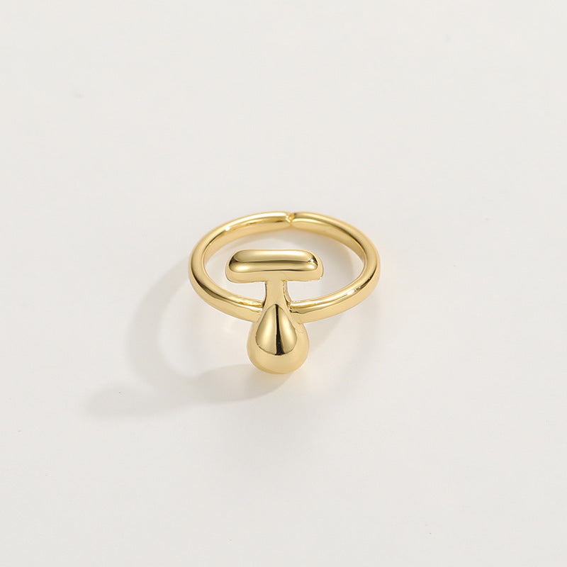 BowLift | Cute Bubble Letter Initial Ring