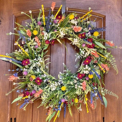 BowLift | Thanksgiving Wreath Grapevine Wildflower Door Wreath with Eucalyptus