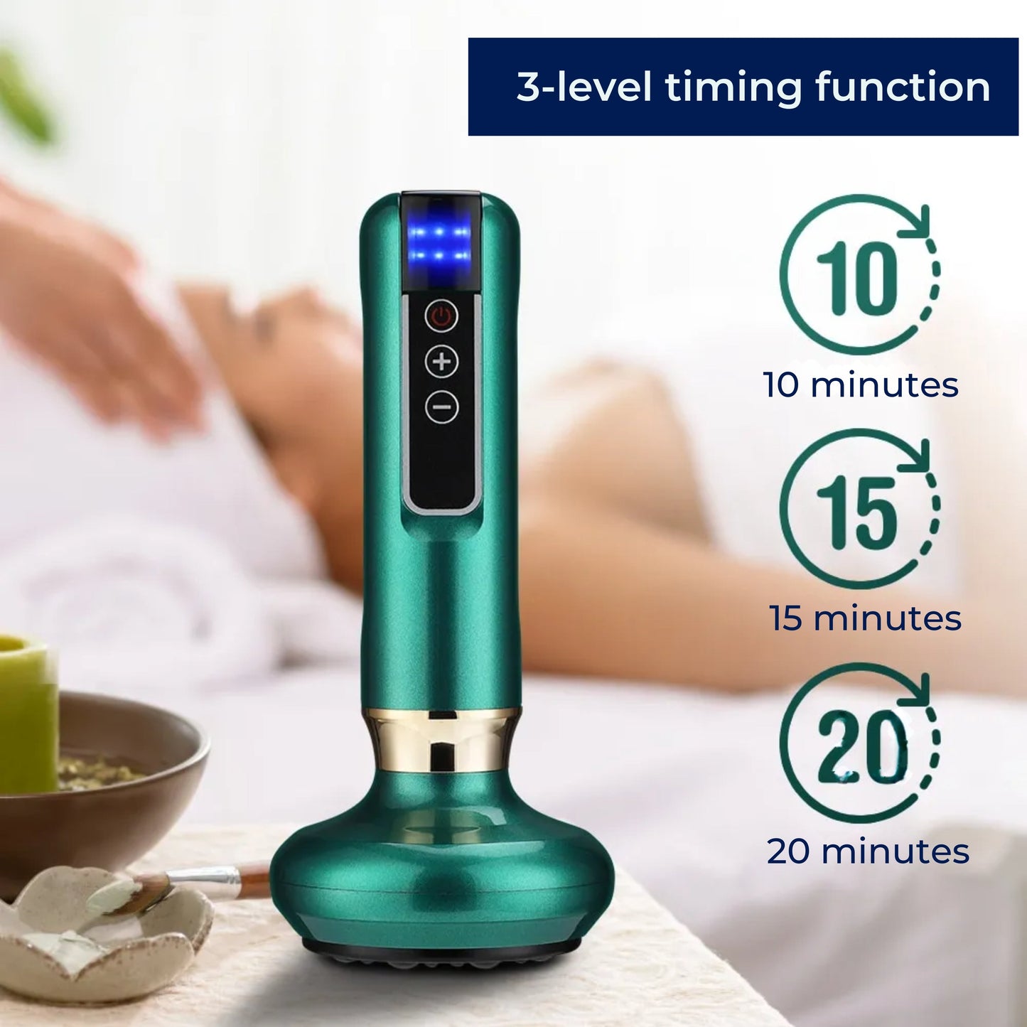 TheraPulse | Electric Cupping Massager – Vacuum Gua Sha, Heat Therapy, and Adjustable Suction for Pain Relief and Lymphatic Drainage Skanto
