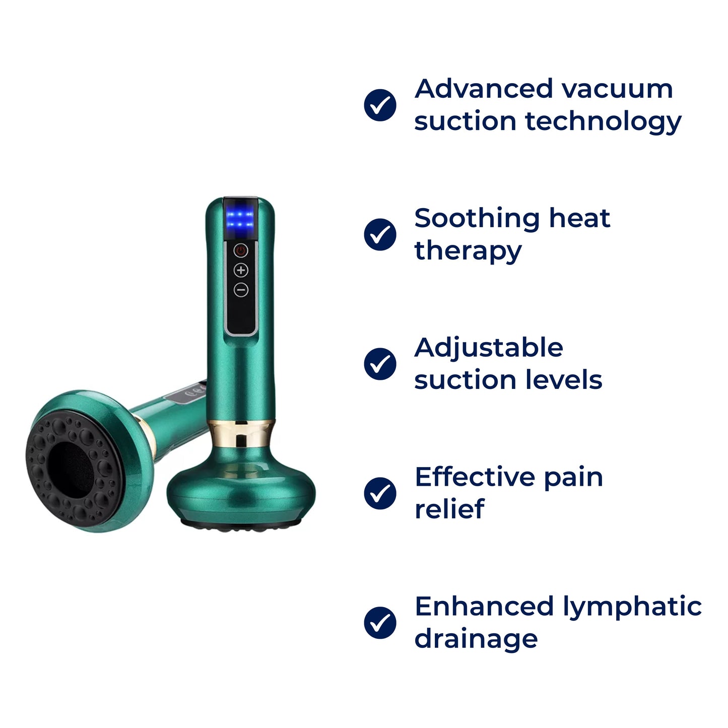 TheraPulse | Electric Cupping Massager – Vacuum Gua Sha, Heat Therapy, and Adjustable Suction for Pain Relief and Lymphatic Drainage Skanto