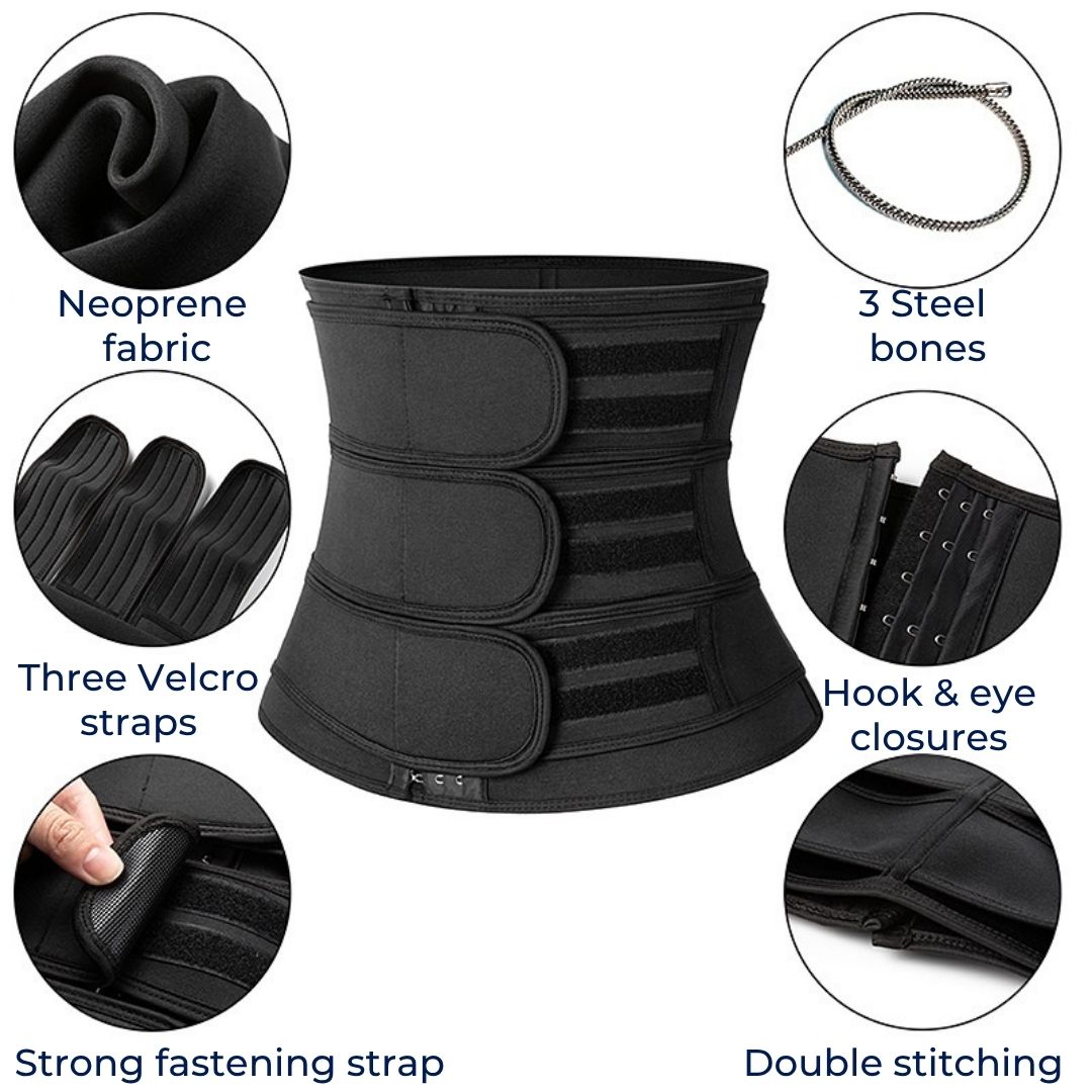 ThermoCore | Waist Trainer – Triple Compression – Breathable Neoprene Fit – Post-Workout & Postpartum Breast Lift