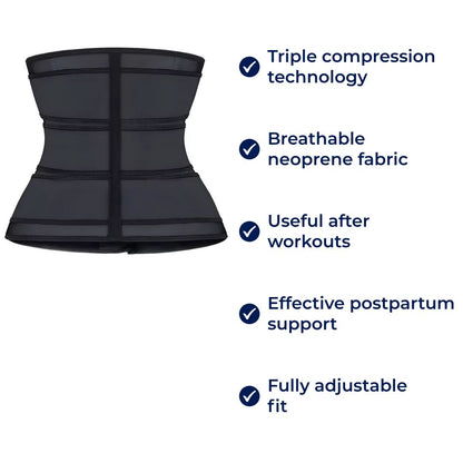 ThermoCore | Waist Trainer – Triple Compression – Breathable Neoprene Fit – Post-Workout & Postpartum Breast Lift