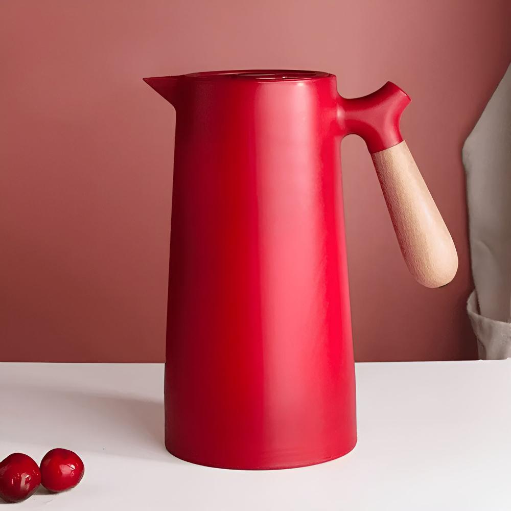 Skanto Skanto | Thermora – Insulated Carafe with Wooden Handle | Stylish Vacuum Flask for Hot and Cold Drinks