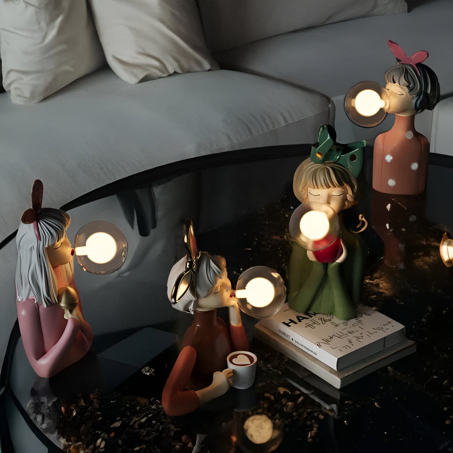 BubbleGlam Luxe Lighting – Ambiance Creator with Elegant Bubble Design