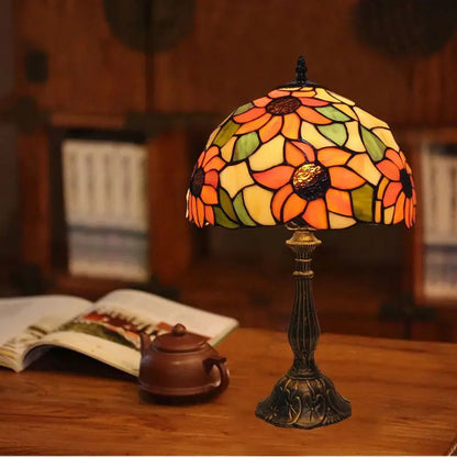 Skanto | Tiffany Desk Lamp | LED E27 | Colorful Handmade Glass