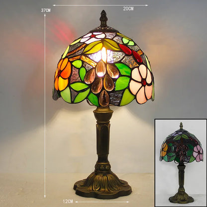 Skanto | Tiffany Desk Lamp | LED E27 | Colorful Handmade Glass