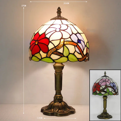 Skanto | Tiffany Desk Lamp | LED E27 | Colorful Handmade Glass