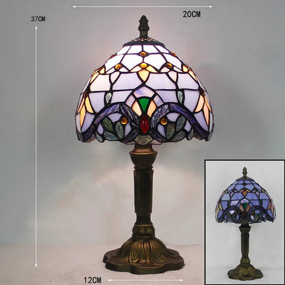 Skanto | Tiffany Desk Lamp | LED E27 | Colorful Handmade Glass
