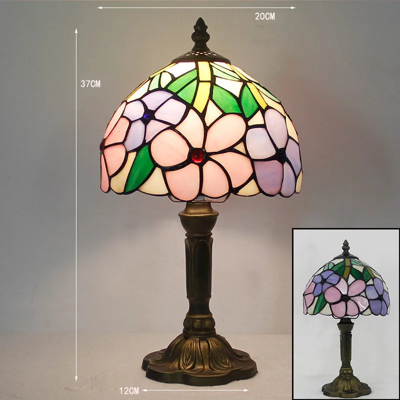 Skanto | Tiffany Desk Lamp | LED E27 | Colorful Handmade Glass